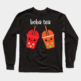 Funny Kawaii Boba Tea Long Sleeve T-Shirt